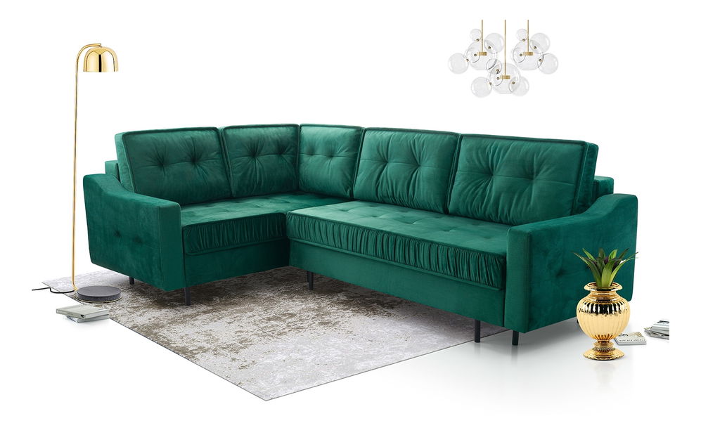 Rohová sedací souprava Aisha (vinová) (L)