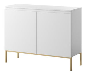 Skříňka Bennasi B2 (bílá + zlatá)