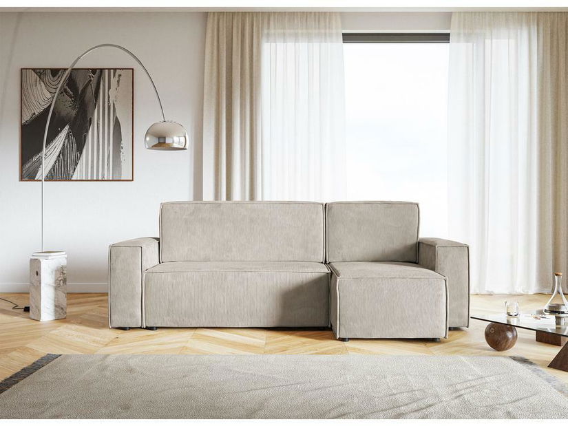 Rohová sedací souprava Copenhagen L (karamelová + černá)