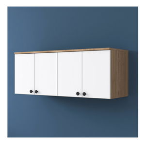 Závěsná skříňka Bivake 1 (ořech + bílá)