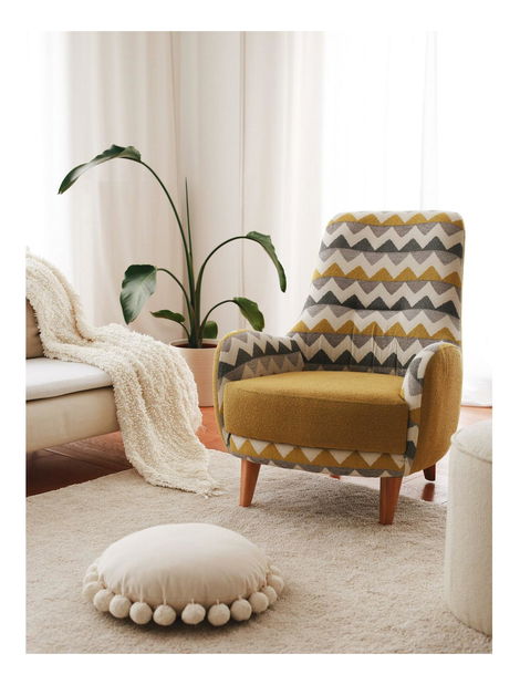 Křeslo Aztekatto (vícebarevné + ořech)