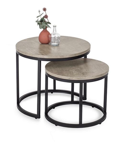 Set 2 konferenčních stolků Reliquias (šedá + beton)