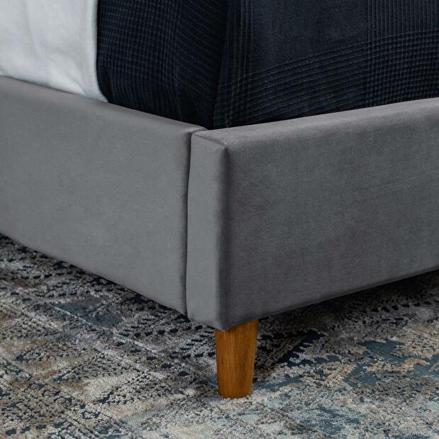 Jednolůžková postel 90 cm Dictador (tmavě šedá) (s roštem)