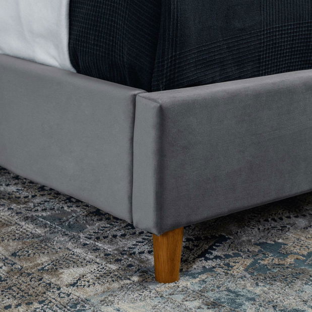 Jednolůžková postel 90 cm Dictador (tmavě šedá) (s roštem)