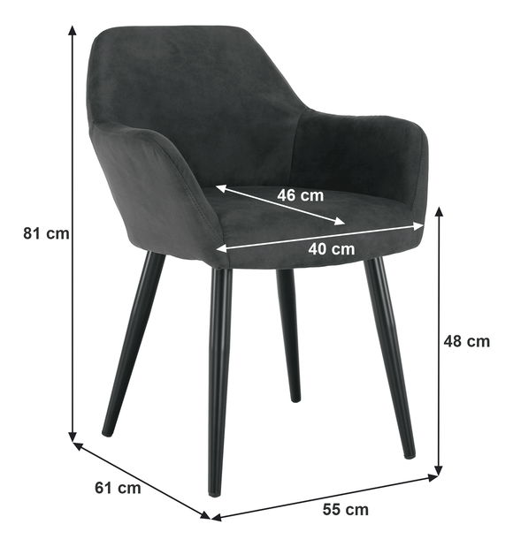 Designové křeslo Larnea (šedá)