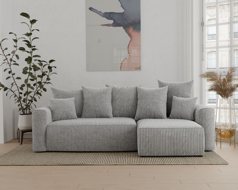 Rohová sedačka Denia (P) (světle šedá)