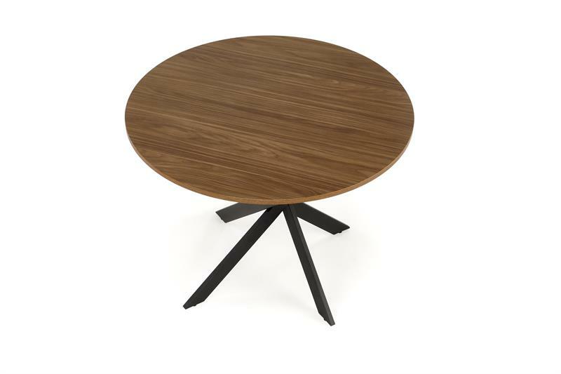 Jídelní stůl Edgaro (ořech + černá) (pro 4 osoby)