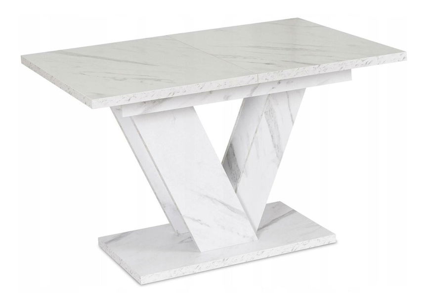 Rozkládací jídelní stůl Comentado (mramor bílý) (pro 4-6 osob) *bazar