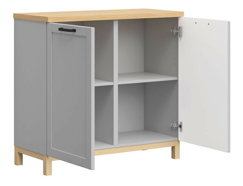 Komoda BRW Haga KOM2D (šedá)