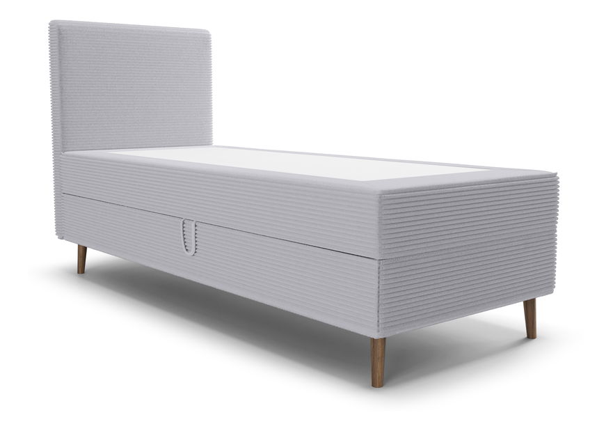 Jednolůžková postel 90 cm Napoli Bonell (šedá) (s roštem, bez úl. prostoru)