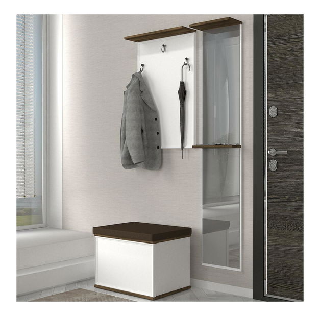 Předsíňová sestava Bulavo 1 (hnědá + bílá)