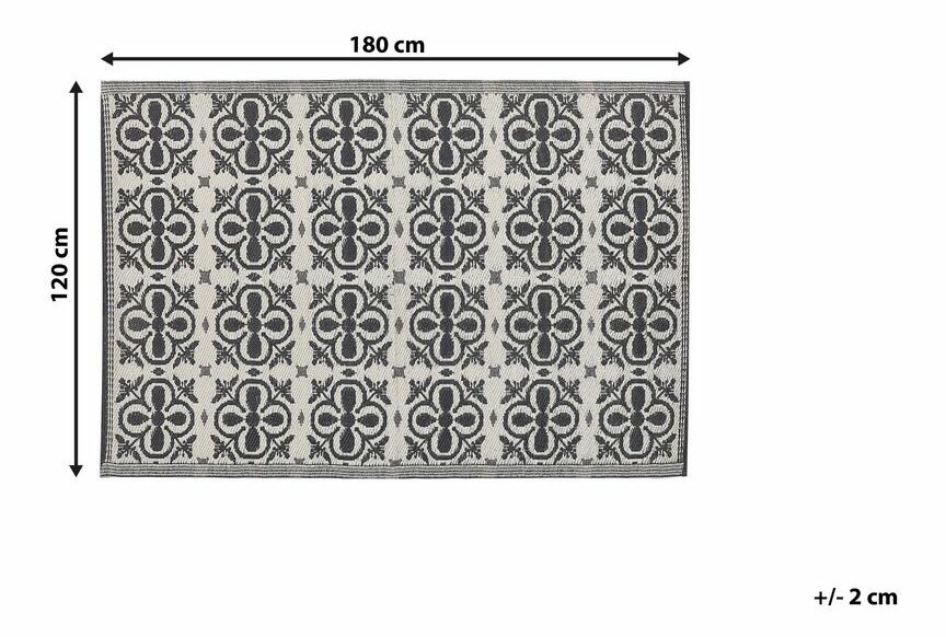 Koberec 120x180 cm NELLIA (černá + bílá)