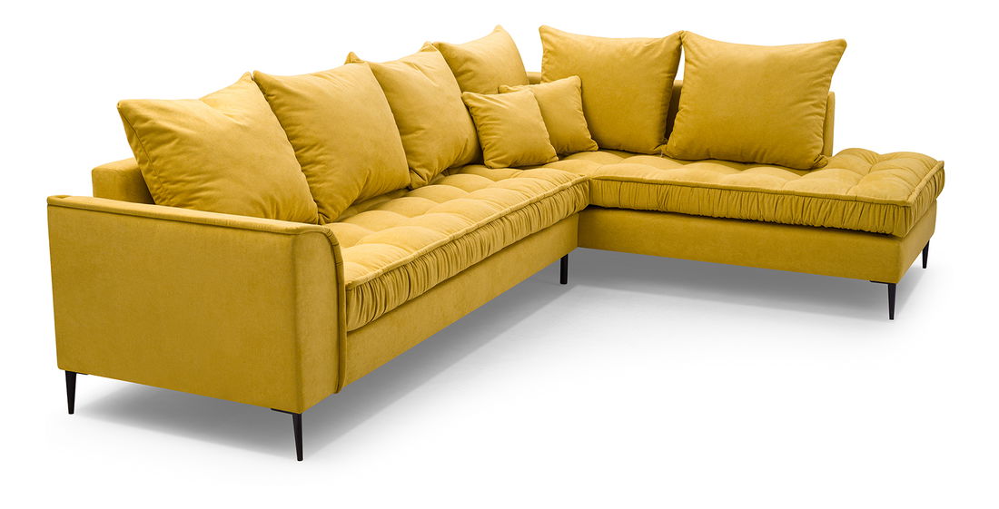 Rohová sedací souprava Lunara (žlutá) (P)