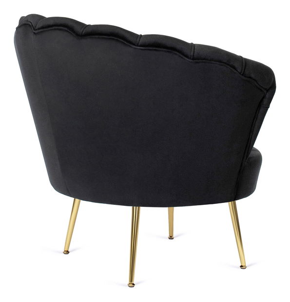 Křeslo Guarida (černá) (s taburetkou)