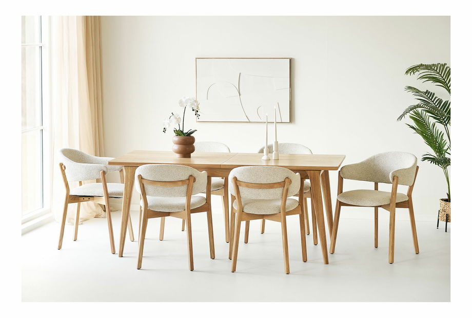 Jídelní židle Delina 2 (přírodní + béžová)