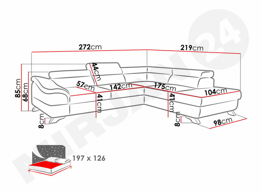 Rohová sedací souprava Monroe (P) (Inari 91)