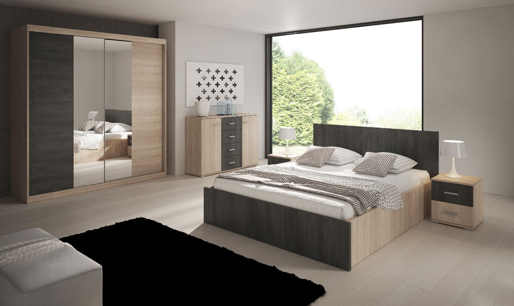 Ložnice Wisteria (dub sonoma + borovice černá norská)