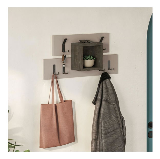 Věšák Vaseli (tmavě hnědá + světlá mocha)