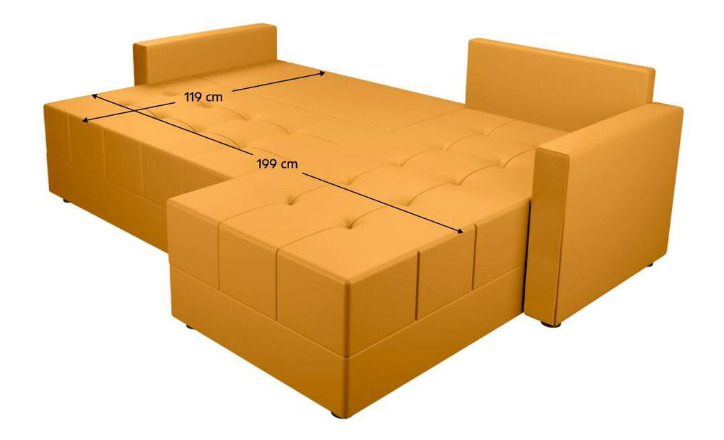 Rohová sedací souprava Duna (hořčičná)