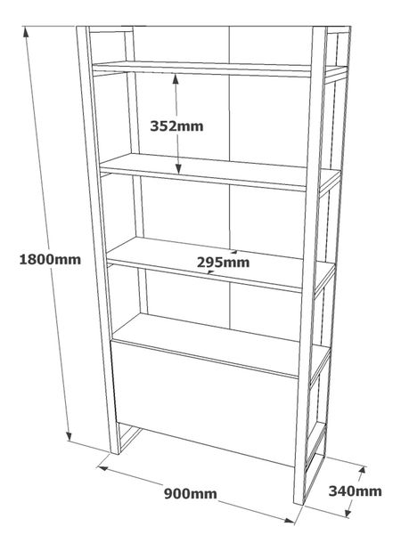Regál Mele 6 (Borovice antlantic)