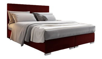 Manželská postel 160 cm Harlan (červená) (s roštem, matrací a úl. prostorem)