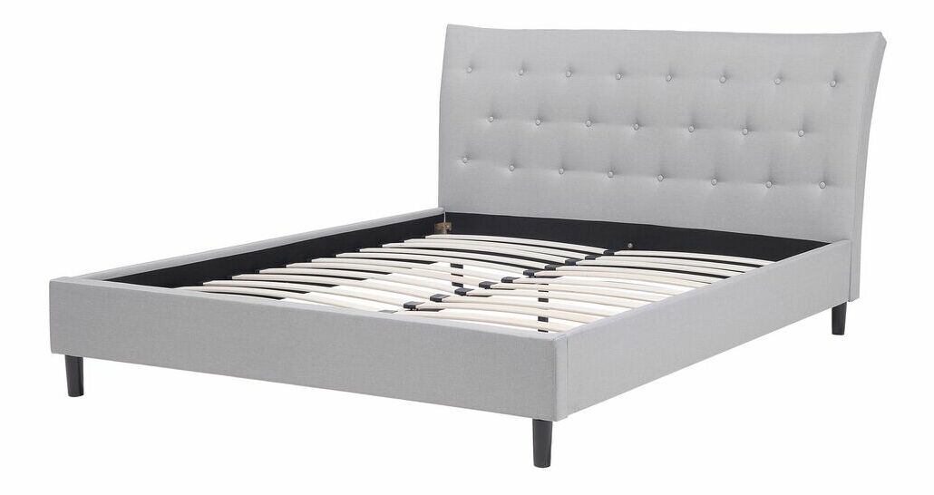 Manželská postel 140 cm SANTORI (s roštem) (šedá)