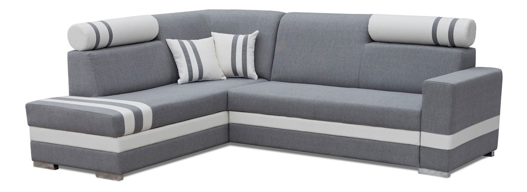 Rohová sedací souprava Raisa (Inari 91 šedá + Soft 17 bílá) (L)