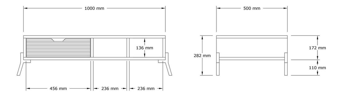 Konferenční stolek Taniva (dub safírový + bílá)