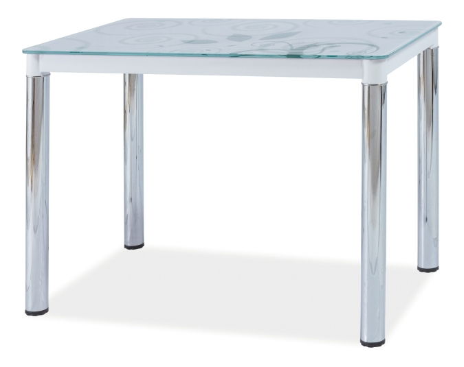 Jídelní stůl Debbi II (bílá + chróm) (pro 4 osoby)