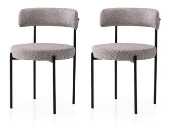 Set 2 ks. jídelních židlí Gindera (černá + šedá)