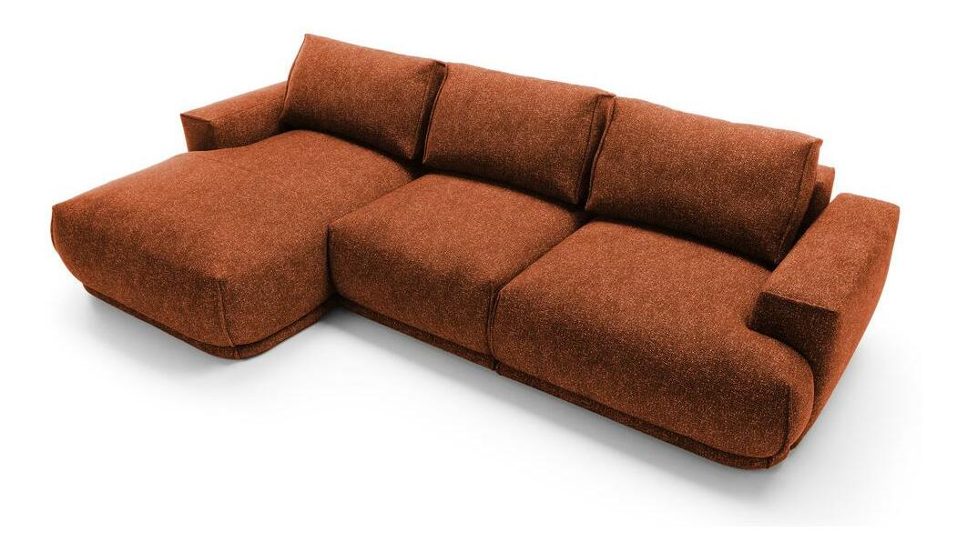 Rohová sedací souprava Dita (L) (měděná + černá)