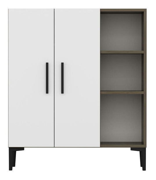 Botník (skříňka na boty) Mubimo 1 (ořech + bílá)