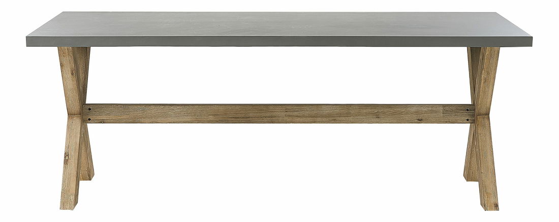 Zahradní set OLIBIA (šedá) (s lavičkami a židlemi) (pro 8 osob)