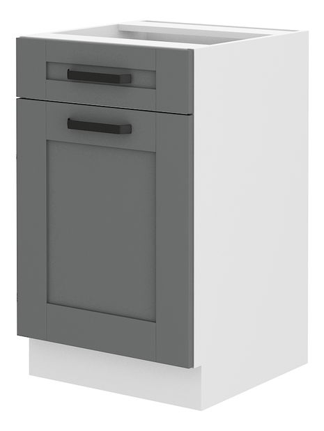 Dolní kuchyňská skříňka Lucid 50 D 1F 1S (dustgrey + bílá)