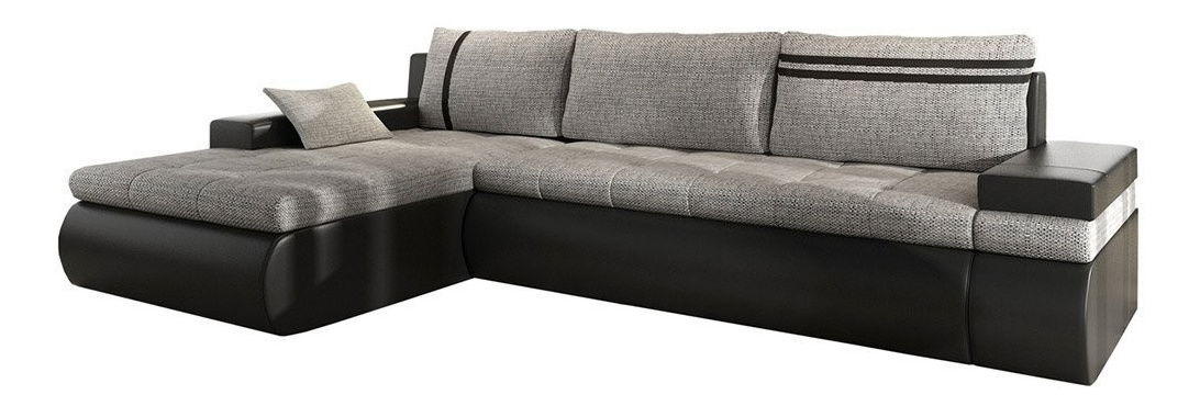 Rohová sedací souprava Sprint (tmavě hnědá + béžová)