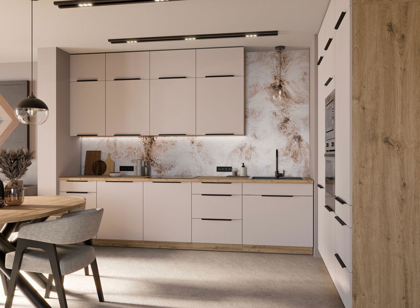 Horní kuchyňská skříňka Sayla 60 GU-36 1F (kašmír + dub artisan)