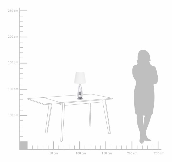 Stolní lampa Sorell (stříbrná)