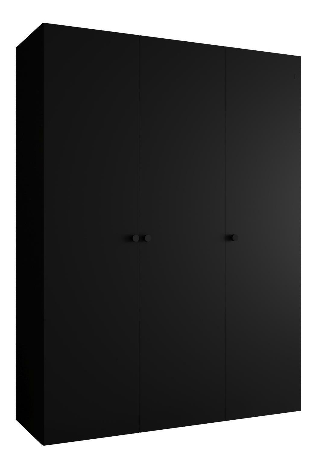 Šatní skříň 150 cm Parna 1 (černá + černá)