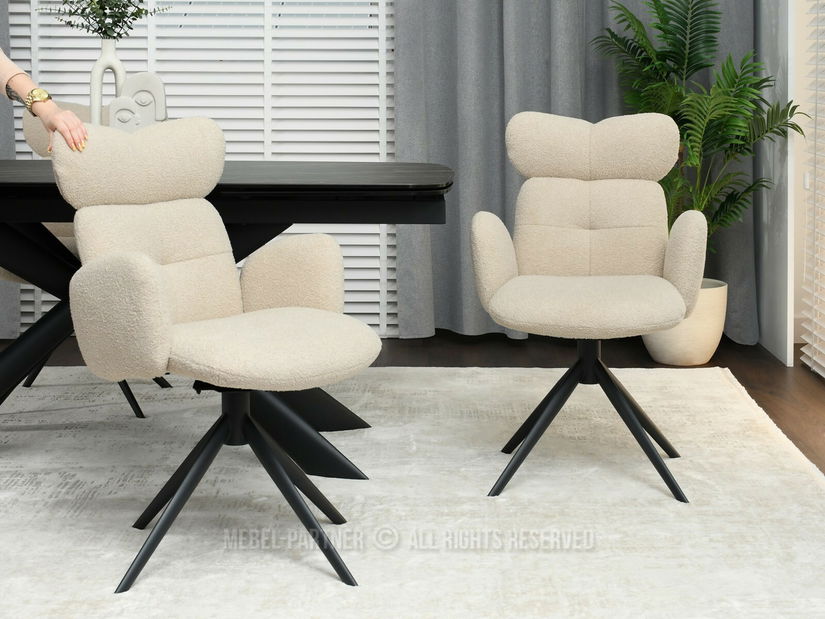 Židle Meda (béžová + černá)