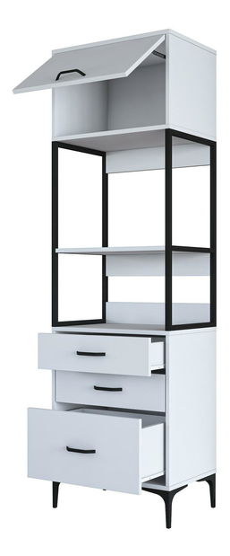 Policová skříň Jenaretta 135 (bílá)