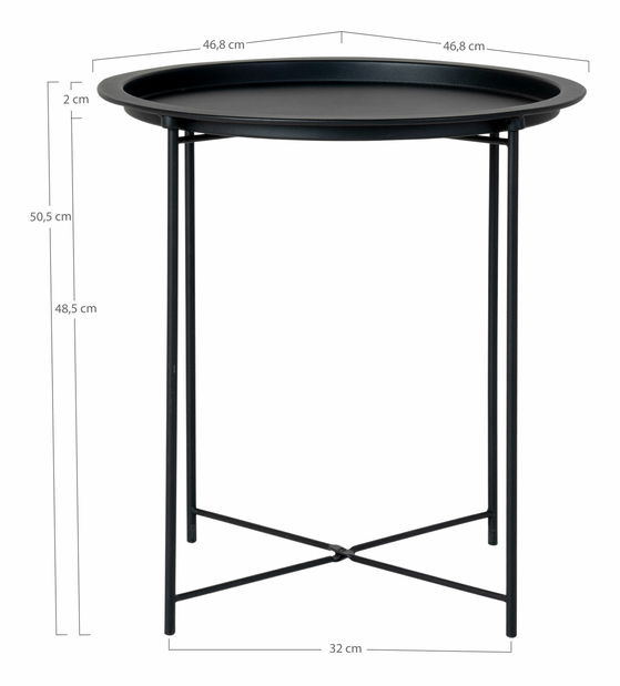 Příruční stolek Belmira (černá)