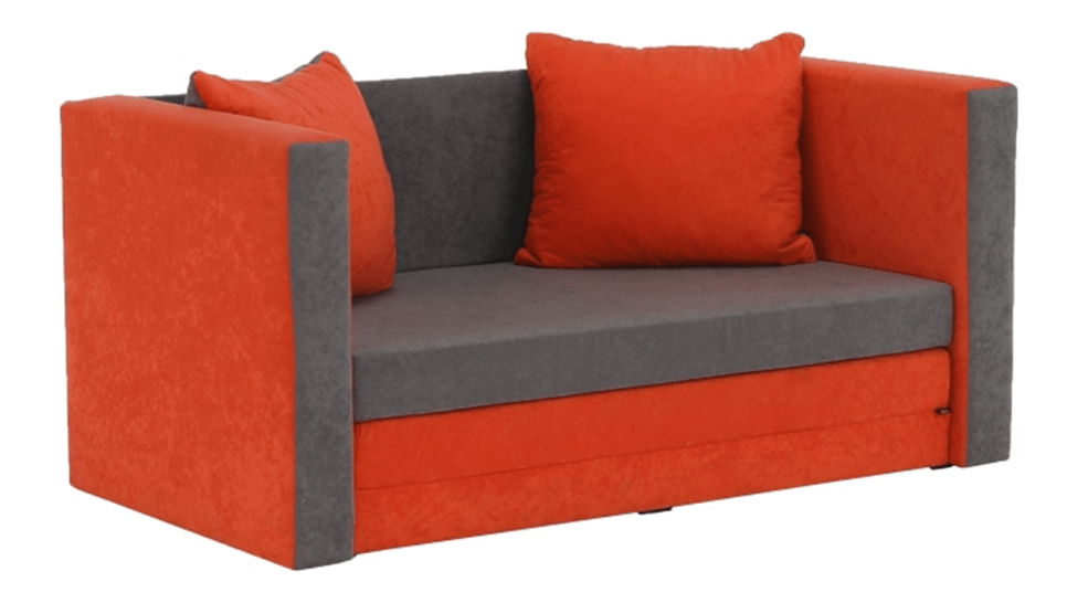 Pohovka dvojsed Kielina New (šedá + oranžová)