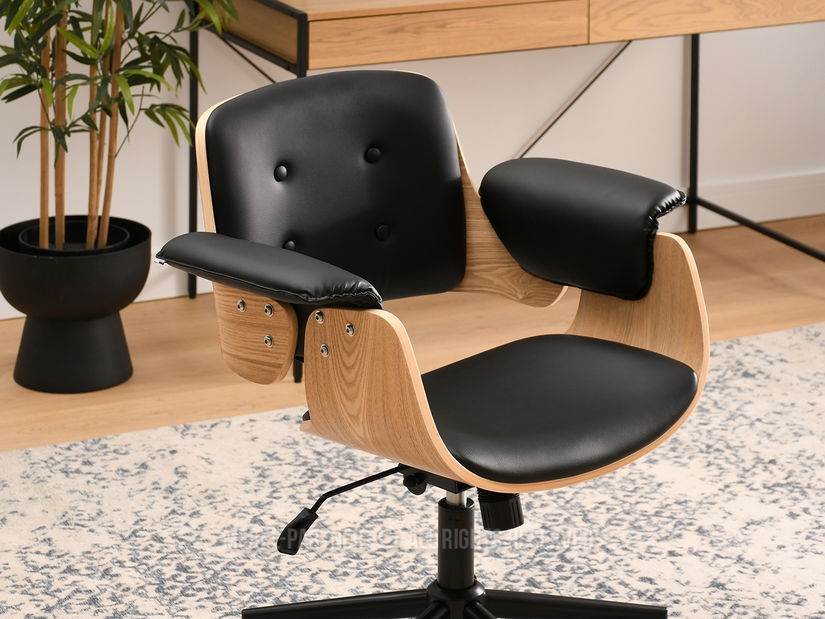 Křeslo Duckie (dub černý + černá)