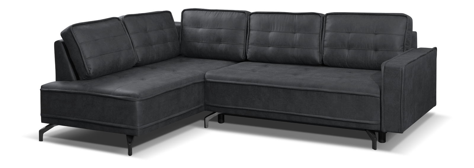 Rohová sedací souprava Tanore (tmavě šedá) (L)