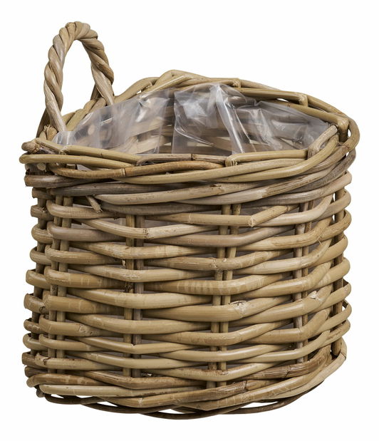 Závěsný proutěný květináč Kastelia (přírodní)