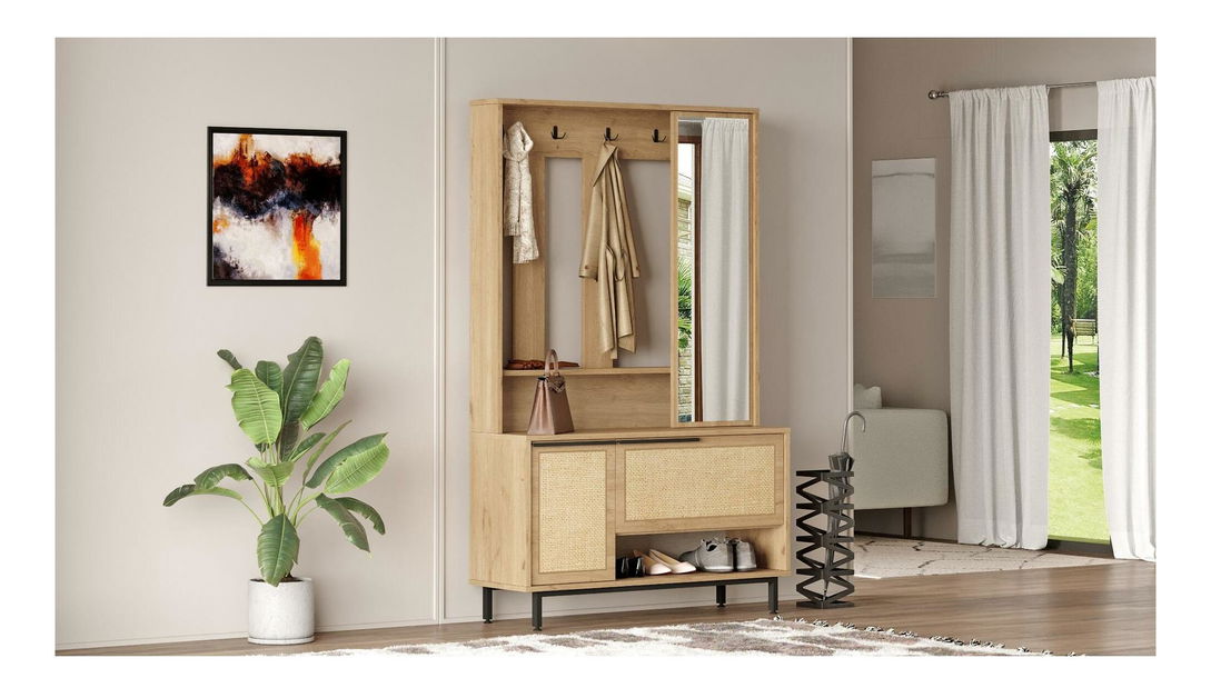 Předsíňová stěna Otto 11 (ořech + dub)