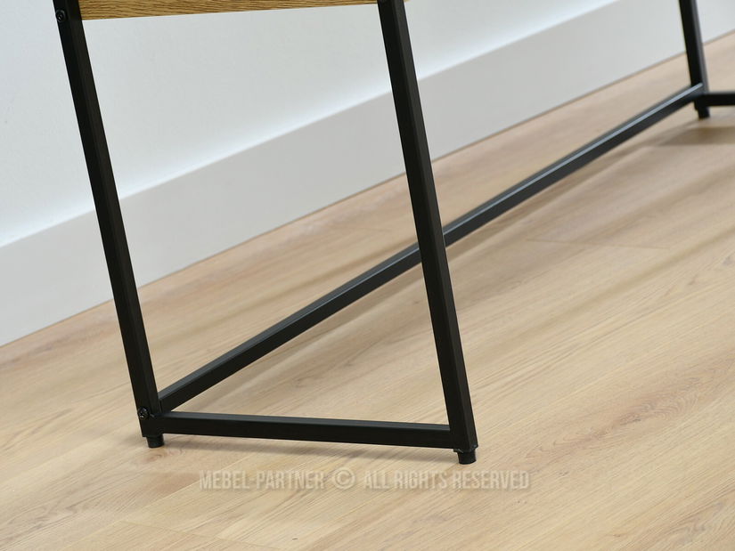 Konzolový stolek Eliash (dub + černá)