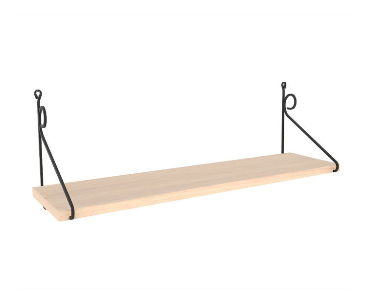 Nástěnná police Serra 3 (dub + černá) *výprodej