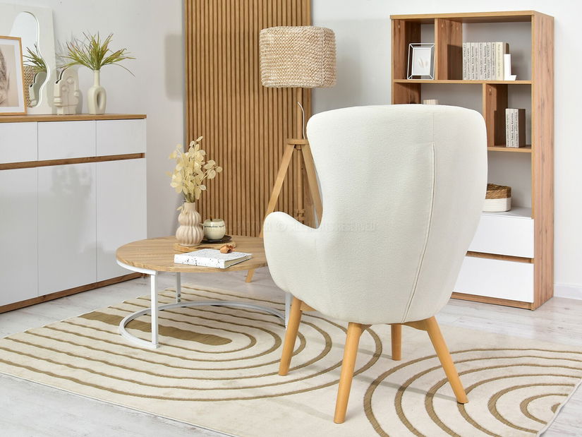 Křeslo Léto (bílá + buk)