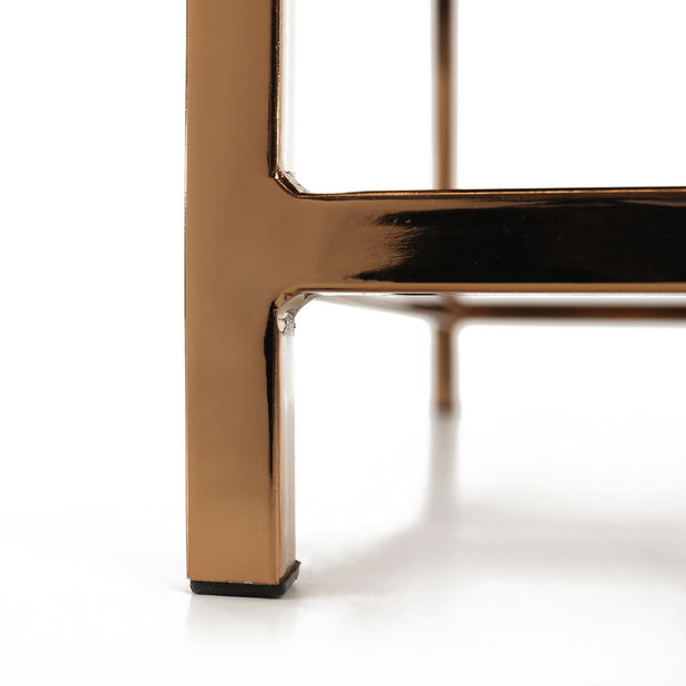 Konferenční stolek Vivien (růžové zlato + černá)